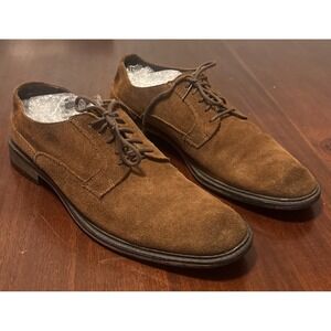 ZARA Man Brown Suede Derby‎ Shoes EU 43 US 10 Made in Portugal Dress Casual